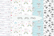 Cute animals collection, a Background Graphic by Irene_Boiko_ART (Thumbnail 6 of 10)