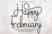 Happy February, a Handwritten Font by InermediaSTUDIO (Thumbnail 1 of 8)