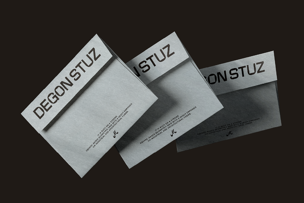 Degon Stuz - Sans Serif Display, a Sans Serif Font by MooneseyeType (Photo 7 of 8)