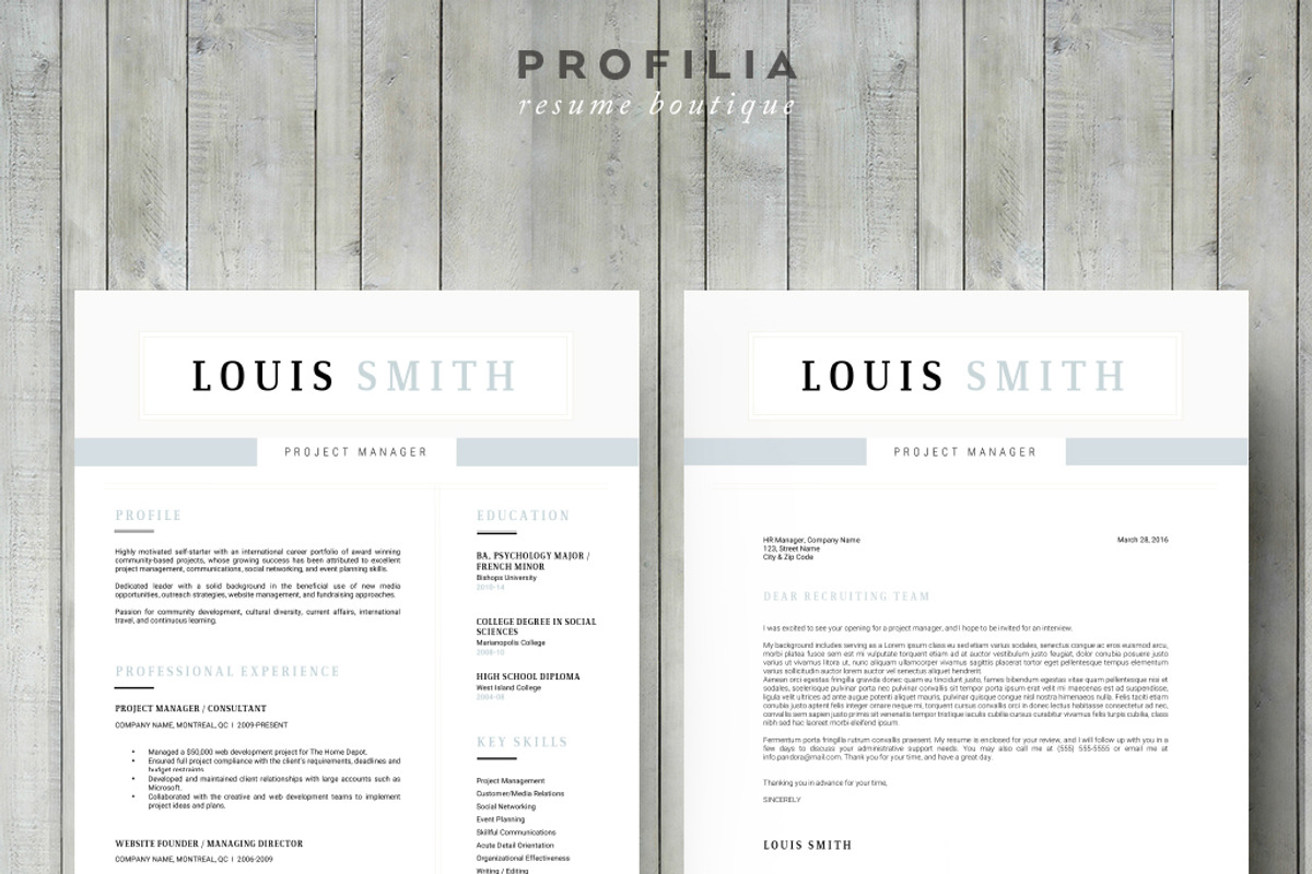 Word Resume & Cover letter Template, a Resume Template by Profilia Resume Boutique (Photo 6 of 6)