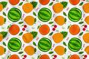 Fruits Seamless Pattern Vector #04, a Pattern Graphic by MEDZ (Thumbnail 1 of 3)