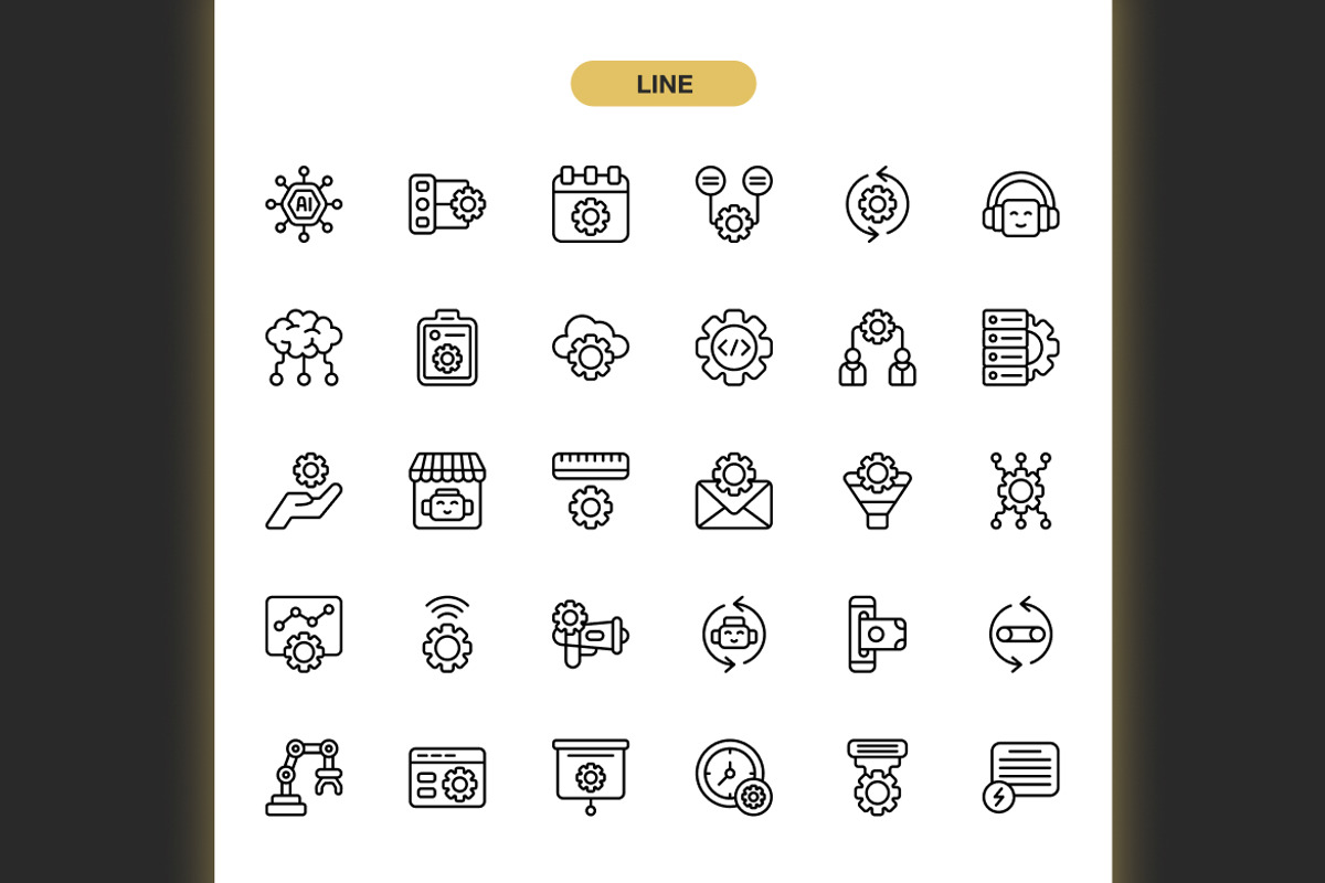 Automation Business Icons, an Icon by Spacepixel Creative (Photo 2 of 3)