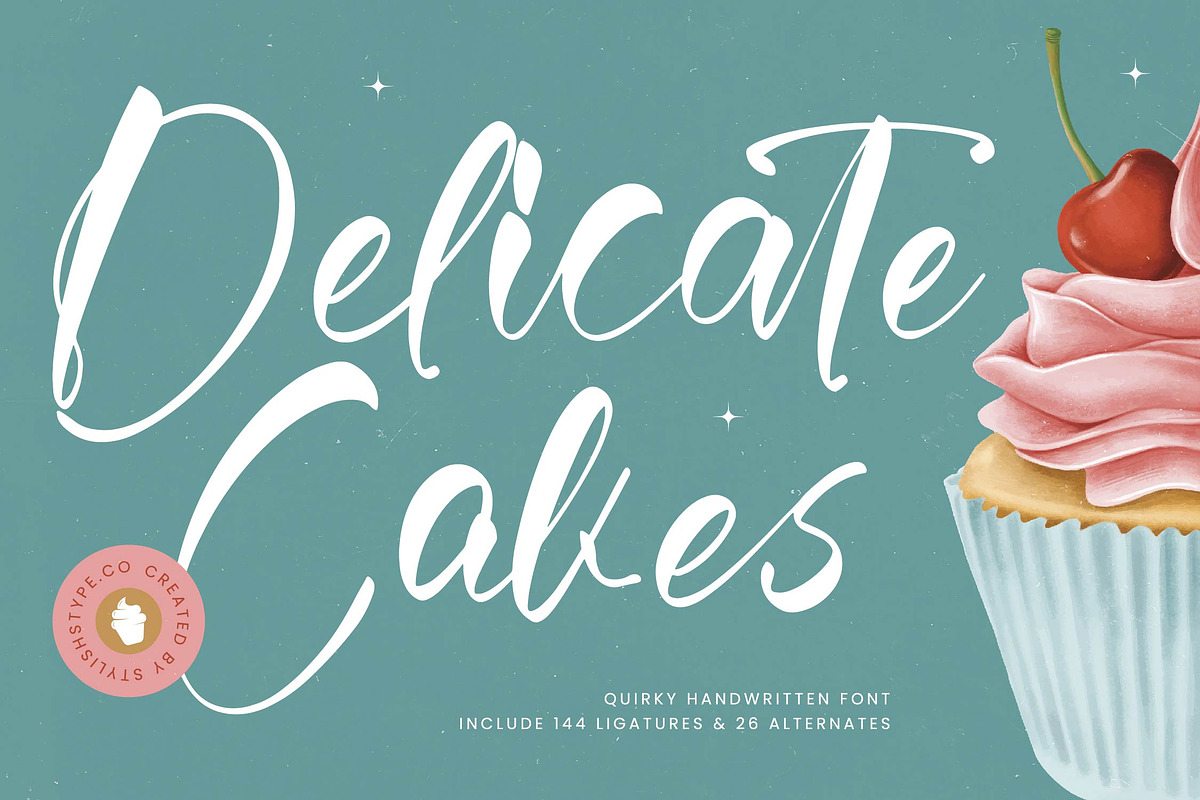 Delicate Cakes Quirky Handwritten, a Script Font by stylishtype.co (Photo 1 of 20)