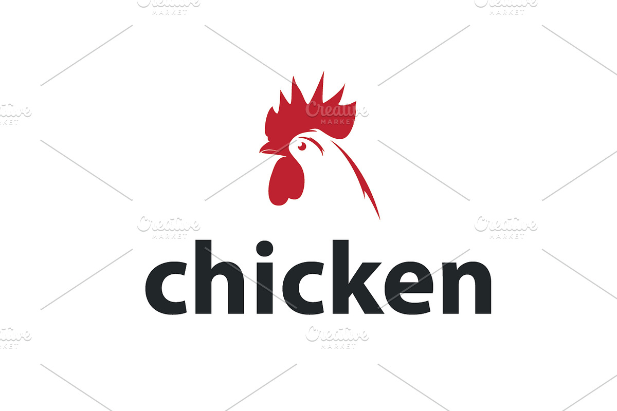 Simple chicken logo design livestock
