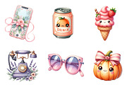 Kawaii Girly Aesthetic Clipart Bundl, an Illustration by CreationArt (Thumbnail 5 of 5)