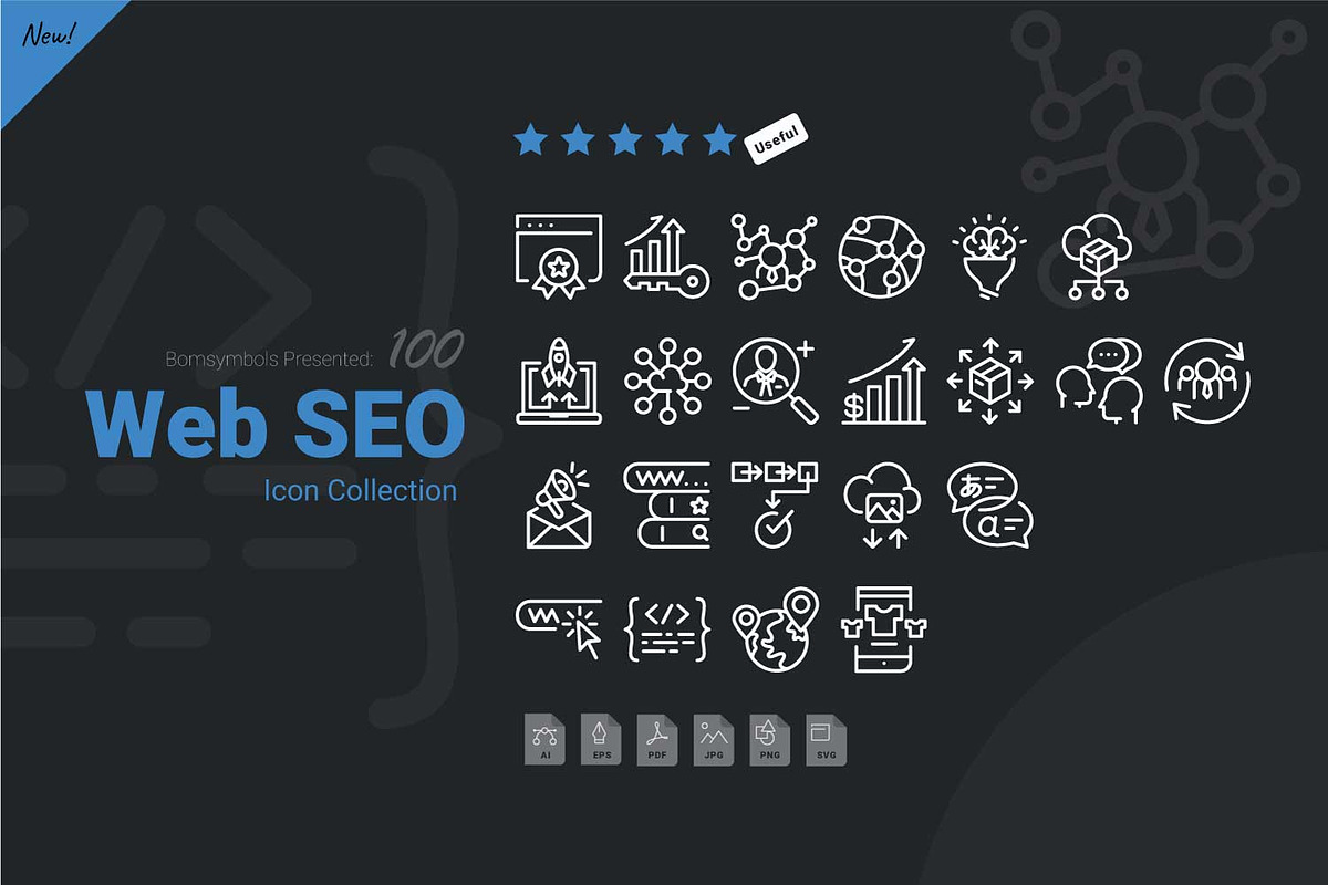 Web SEO icon collection, an Outline Icon by BomSymbols (Photo 1 of 5)