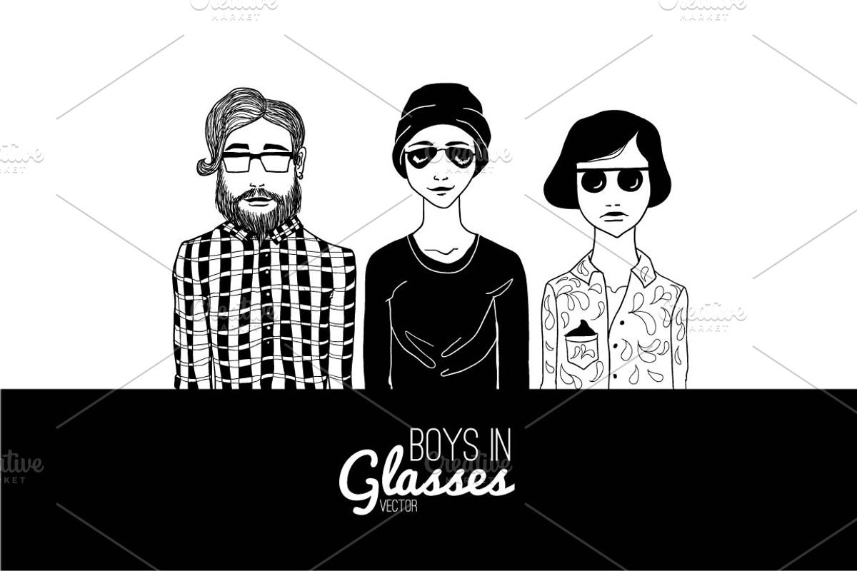 People in sunglasses set, a Person Illustration by AnastasiaFears (Photo 3 of 4)