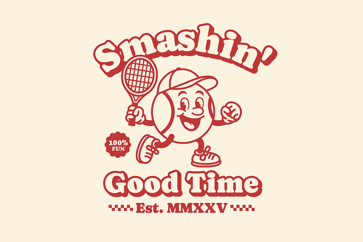 Tennis Illustration Retro Tshirt preview 2