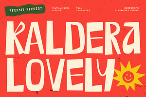 Kaldera Lovely –Playful Display Font