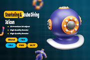 Snorkeling & Scuba Diving 3d Icon, an Object 3D Model by Ui Stock (Thumbnail 2 of 6)