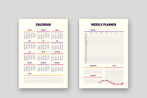 Multicolor Sun Planner Set