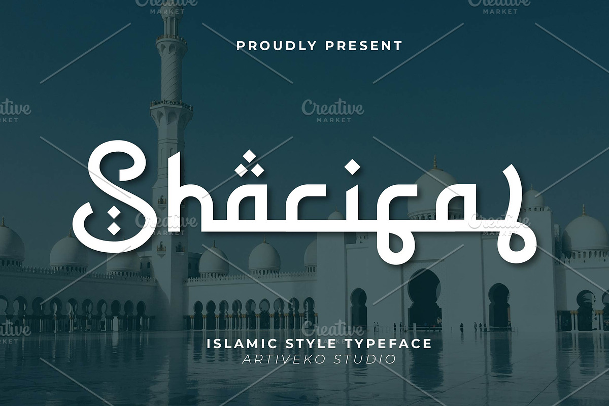 Sharifa Ramadhan Theme Font, a Sans Serif Font by Artiveko (Photo 1 of 10)