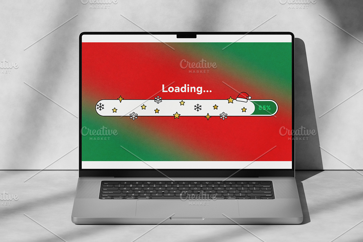 Christmas Holiday Loading Bar, a Seasonal Illustration by Elen_Art (Photo 3 of 3)