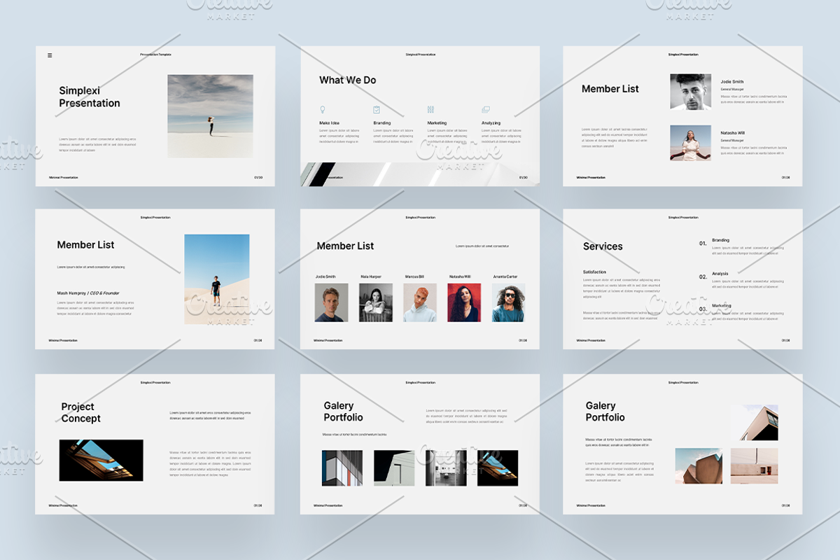 Simplexi - PowerPoint Template, a Presentation Template by Cirkel Graph