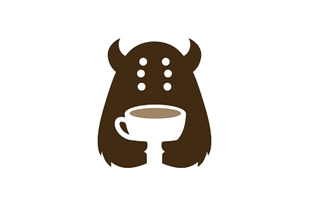 monster coffee cup cafe drink, a Branding & Logo Template by VSTRD TYPEWORKS