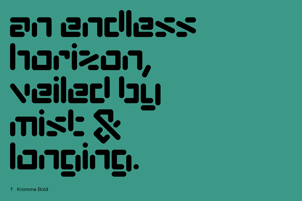 Kromme, a Sans Serif Font by Nameless Type Foundry (Photo 2 of 10)