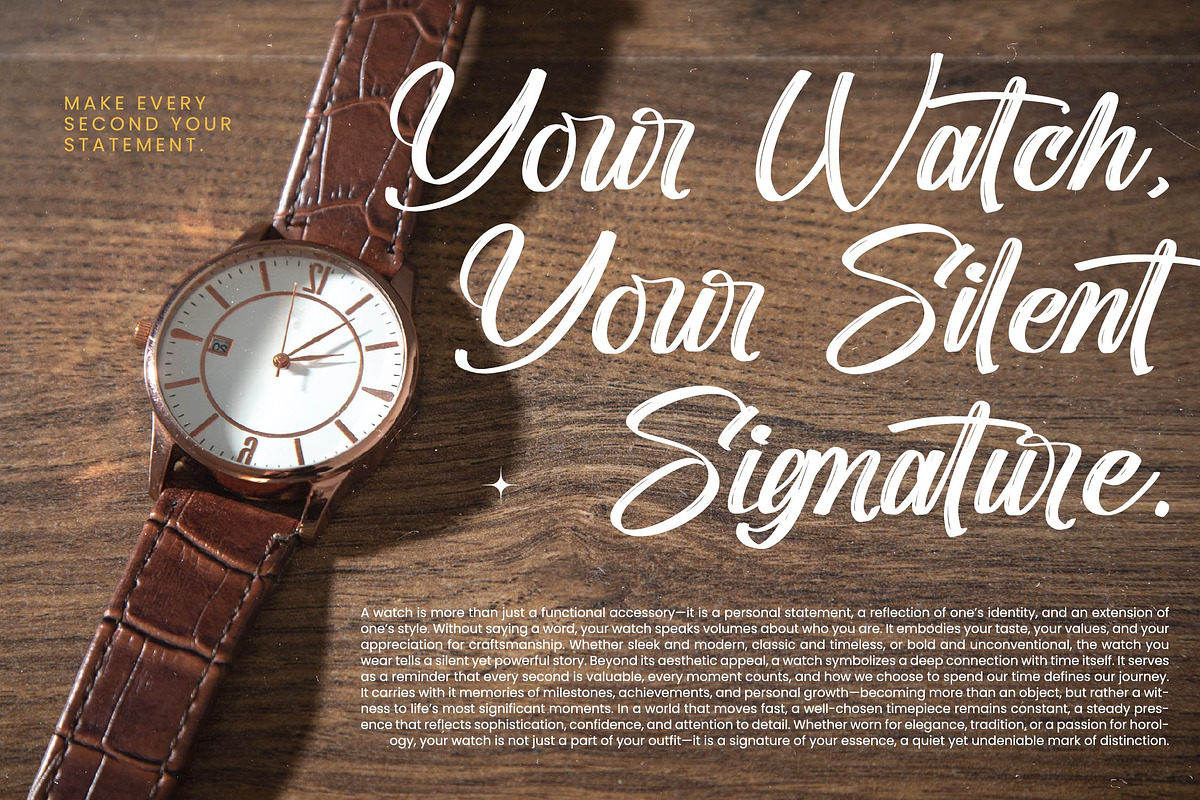Standard Vertical Modern Brush Font, a Script Font by stylishtype.co (Photo 13 of 20)