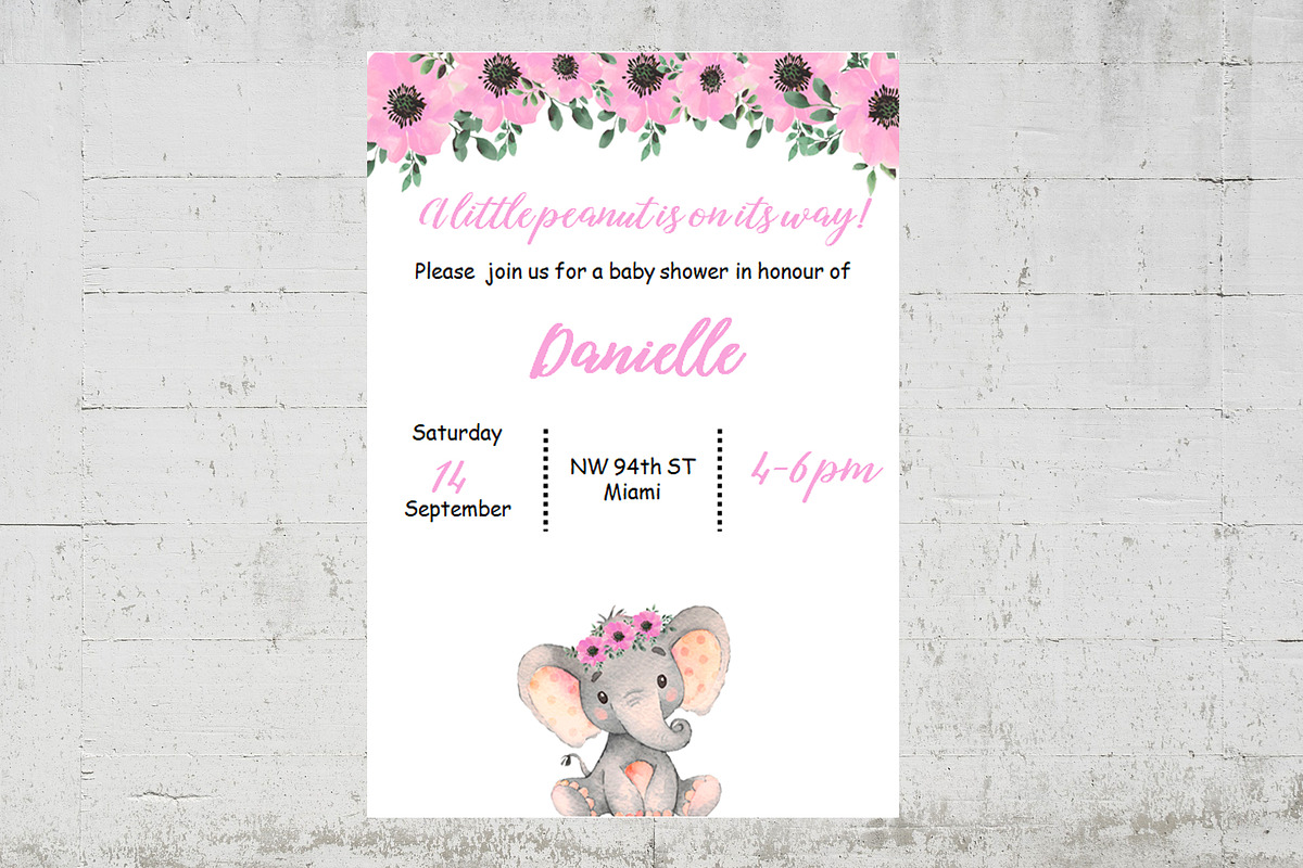 Peanut Baby Shower Invitations, a Stationery Template by mpcprintables (Photo 1 of 3)