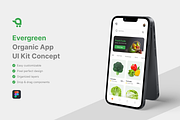 Evergreen - Organic App UI Kit, an UI Kit Template by iDoodle Studio (Thumbnail 1 of 4)