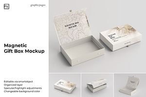 Magnetic Gift Box Mockup