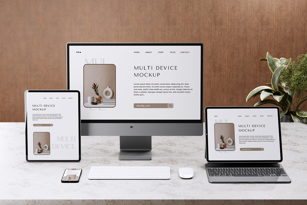 Multi Device Responsive Mockup, a Wearable Device Mockup by xavier_studio (Photo 5 of 5)