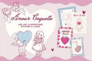 Amour Coquette collection, a Seasonal Illustration by DigARTbyHavroshka
