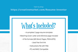 Modern Resume Template & CV Template