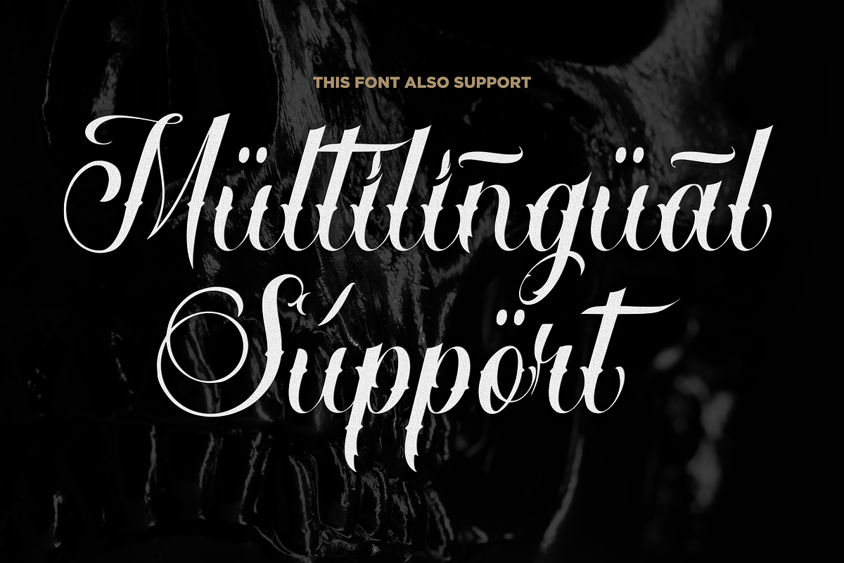 Ruthlock - Tattoo Script Font, a Script Font by Essentials Studio (Photo 6 of 8)