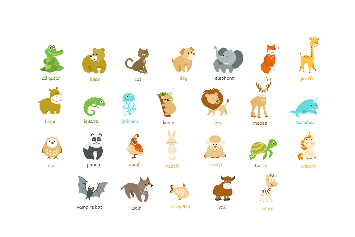 Animal Alphabet Vector Set, an Icon by Teneresa (Photo 2 of 3)