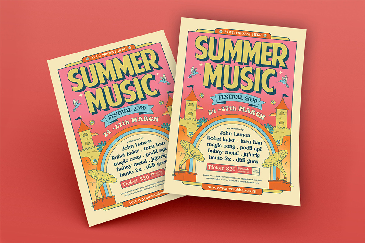 Summer Music Festival Flyer, a Flyer Template by megarez (Photo 2 of 3)