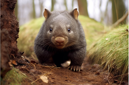 Hairy nosed wombat. Generate Ai, an Animal Photo by Ylivdesign