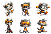 Sporty Cat Clipart Bundle, an Illustration by Daily.Designs (Thumbnail 3 of 5)