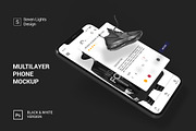 iPhone X Multilayer Mockup #6, an iPhone Mockup by Seven Lights (Thumbnail 1 of 5)