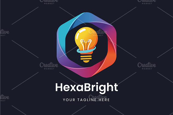 HexaBright Innovation Bulb Logo preview 2