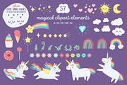 Happy Rainbow Unicorns Clipart Pack, an Animal Illustration by CherithDrawsThings (Thumbnail 2 of 8)
