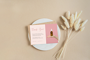 Pink Thank You Card Template (Canva), a Card Template by Gebers Marketing & Design (Thumbnail 2 of 8)