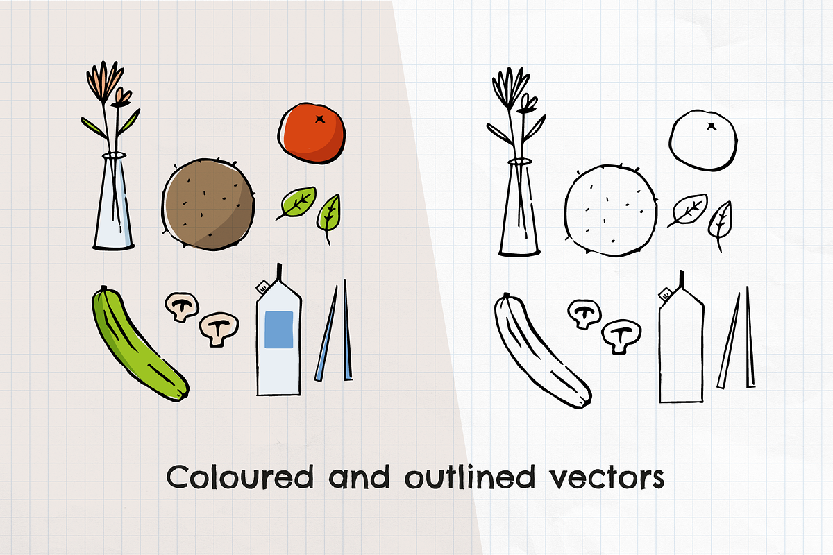 Kitchen Doodles - Illustration Set, a Food Illustration by Marinastu (Photo 2 of 6)
