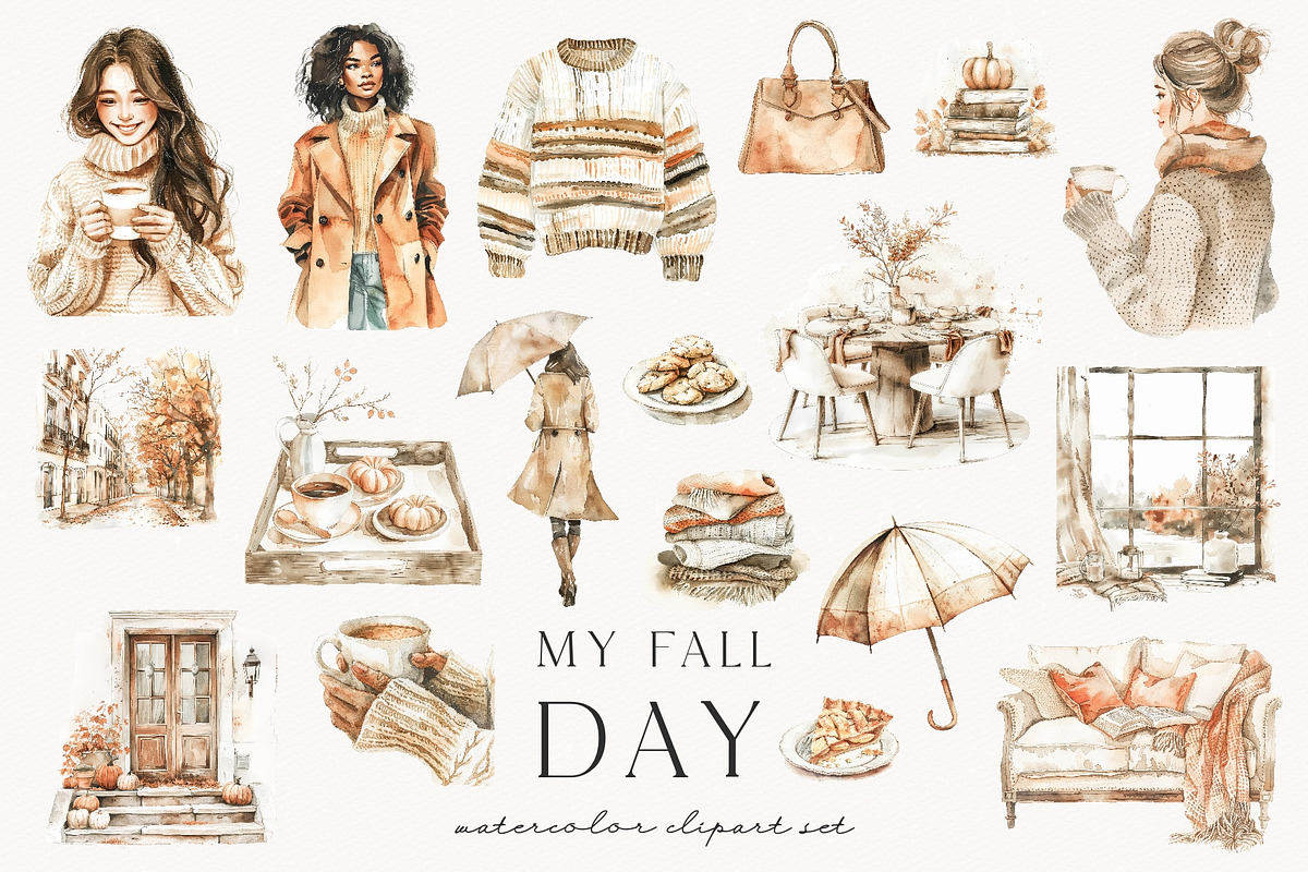 My Fall Day, a Seasonal Illustration by PeDe Designs (Photo 7 of 12)