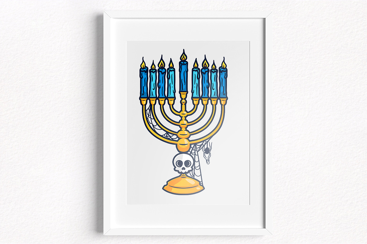 Haunted Hannukah Clipart - PNG pack, a Seasonal Illustration by Sonch' s Curiosities (Photo 3 of 3)