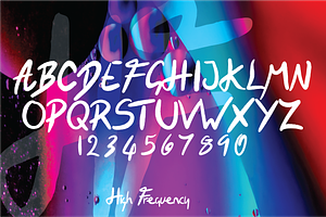 High Frequency Hand Lettered Script