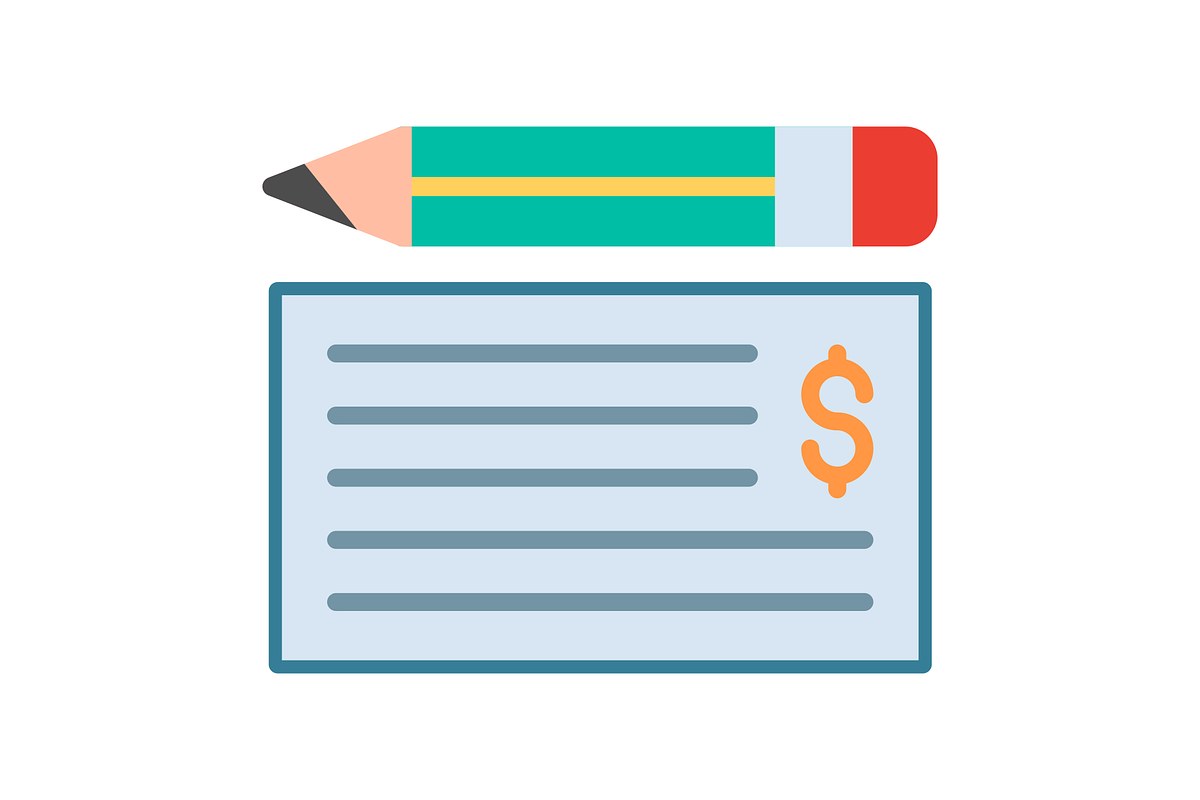 Bank Check Flat Icon, a Duotone Icon by Pexelpy (Photo 2 of 2)