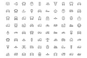 160 Automobile Line Icons, an Outline Icon by Vectors Market (Thumbnail 2 of 3)