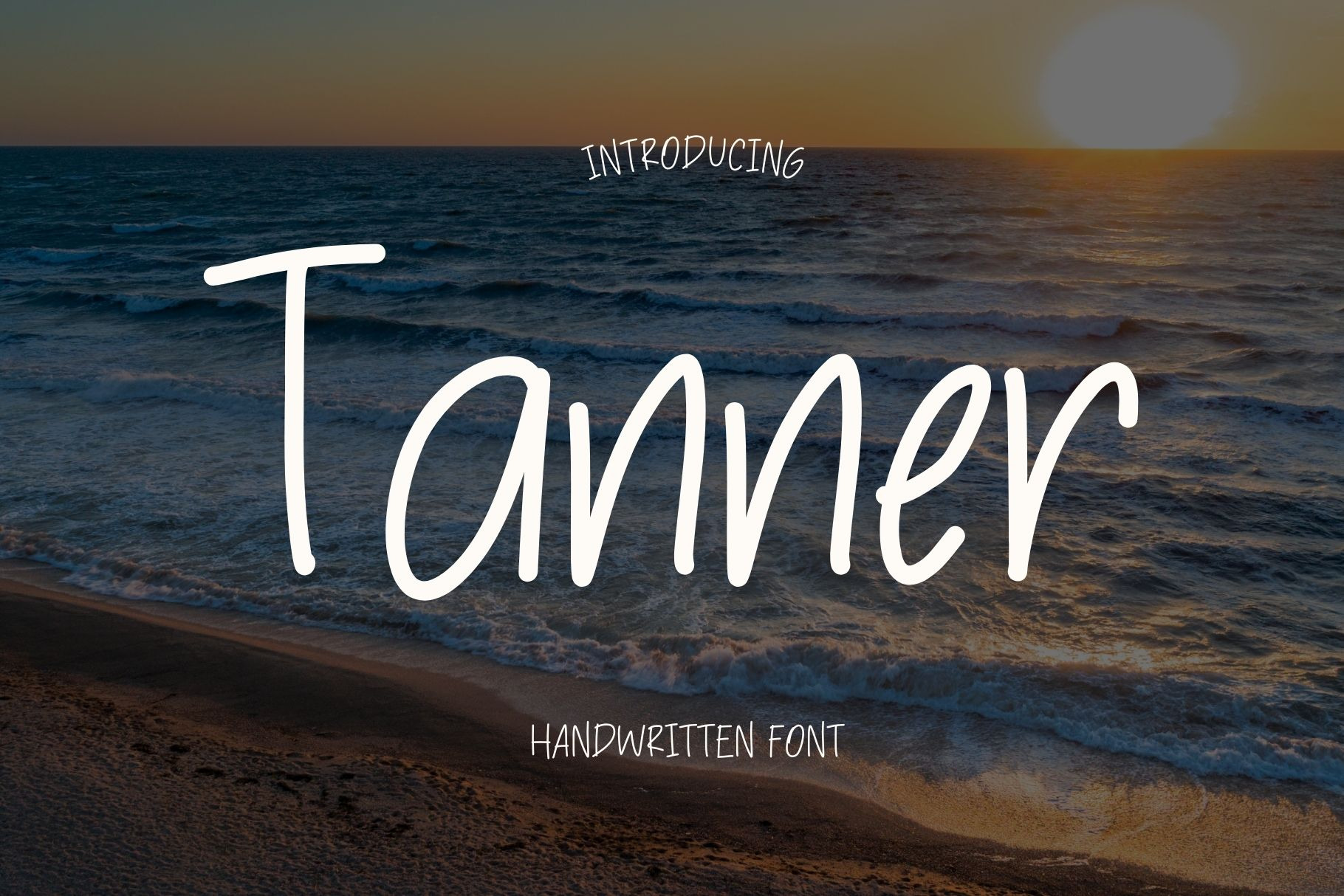 Tanner is a cute handwritten font, a Handwritten Font by Brown Cupple