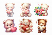Cute Valentine Bear Holding Heart Cl, a Graphic by Libby Wishes (Thumbnail 6 of 6)