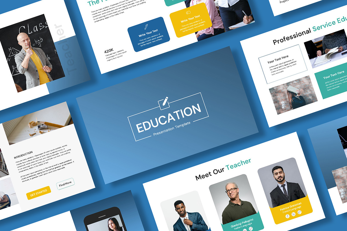 Education Presentation Template, a Presentation Template by Slide_Genius1 (Photo 2 of 6)