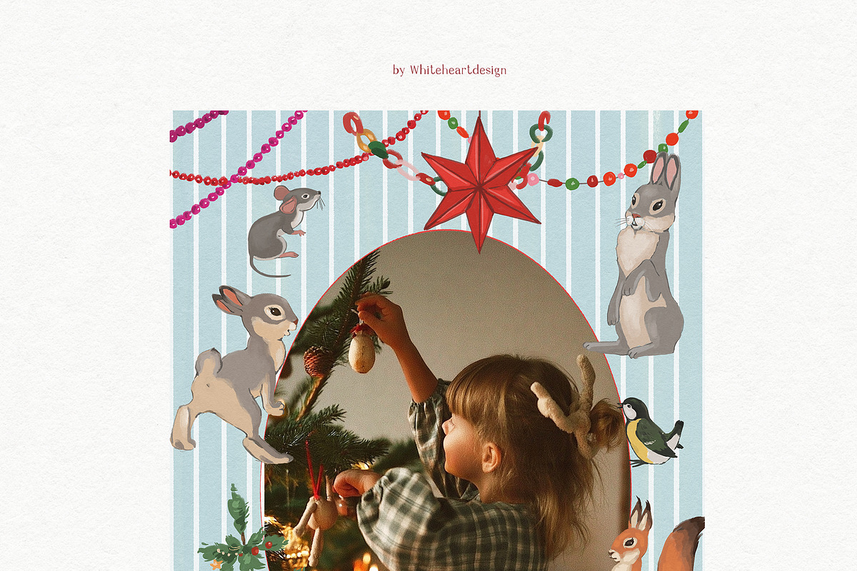 Vintage Christmas Illustrations, a Decorative Illustration by whiteheartdesign (Photo 4 of 22)