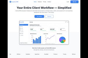 ClarityCRM – SaaS Dashboard Template, a React Template by EmmanuelNdeche