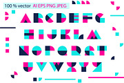 Geometric Font, a Symbol Font by MalinaShop (Thumbnail 1 of 2)