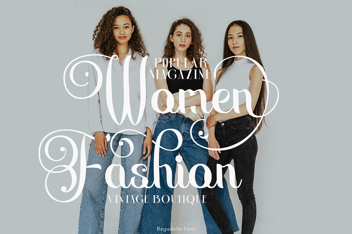Bagundella Classic Script, a Script Font by madeDeduk (Photo 2 of 8)