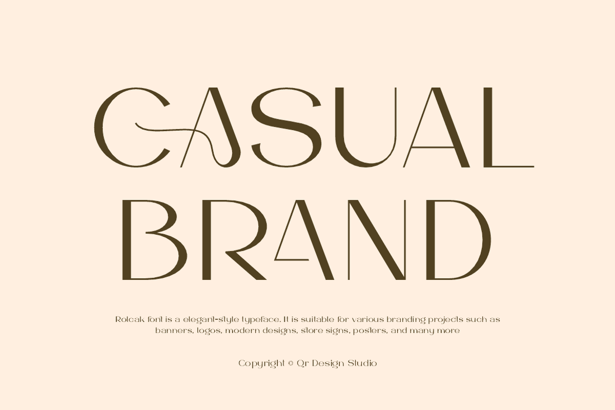 Rolcak - Fashion Brand Font, a Sans Serif Font by QR Design Studio (Photo 4 of 16)